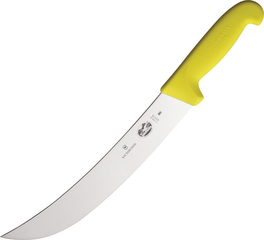 Victorinox Chefs Cimeter Knife with Yellow Firox Handle