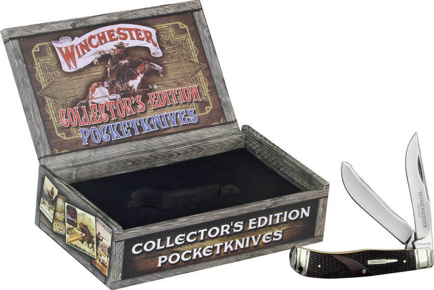 Winchester Trapper Brown Checkered Bone KB284W / WN2904C
