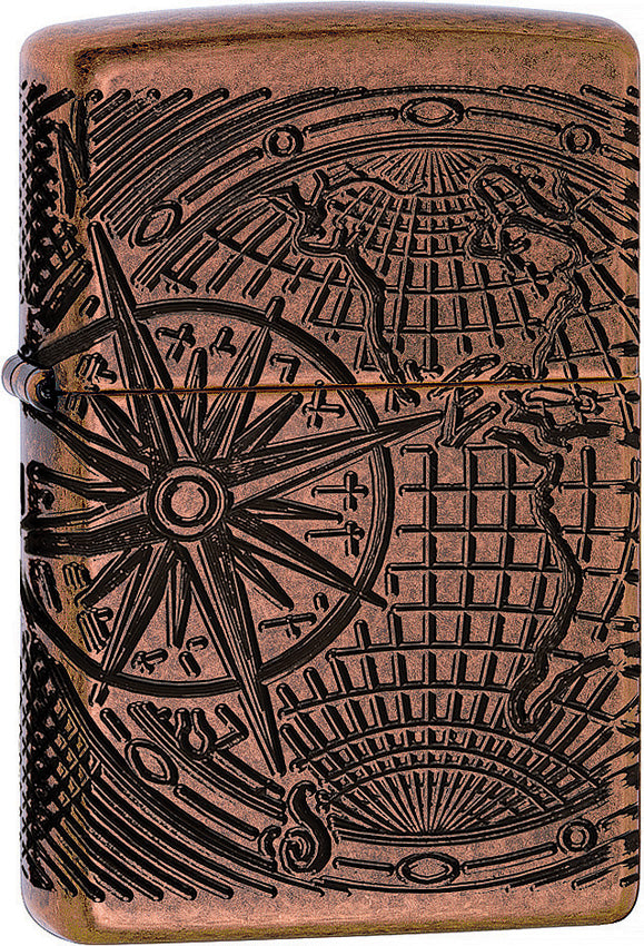 Zippo World Map Armor Series 29853