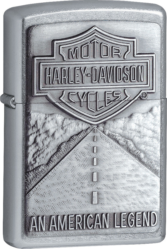 Zippo Harley-Davidson® Open Road Emblem Chrome Lighter