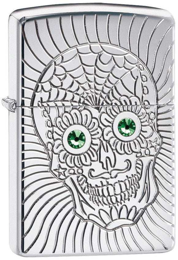 Zippo Armor Sugar Skull Lighter 49172