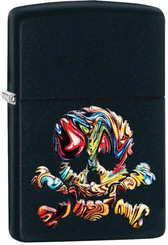 Zippo Texture Skull Design Windproof Lighter