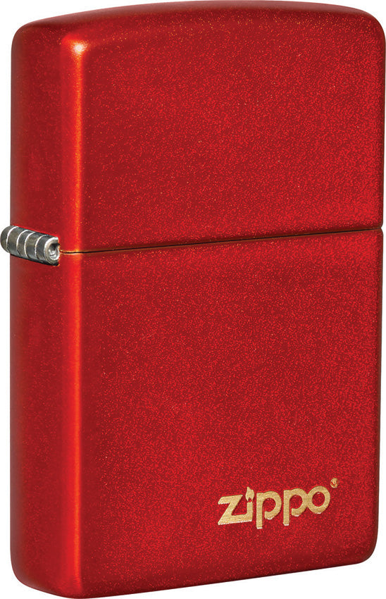 Zippo Classic Metallic Red Zippo Logo Windproof Lighter - Made in USA - Shop now at Mjoutdoorsgear UK