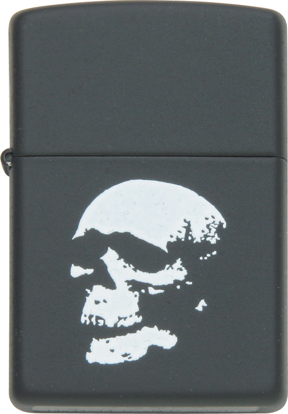 Zippo Skull Logo Lighter Black Matte | MJOutdoorsGear UK