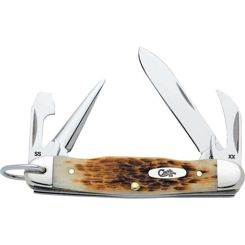 Case Cutlery Jr Scout Amber Bone