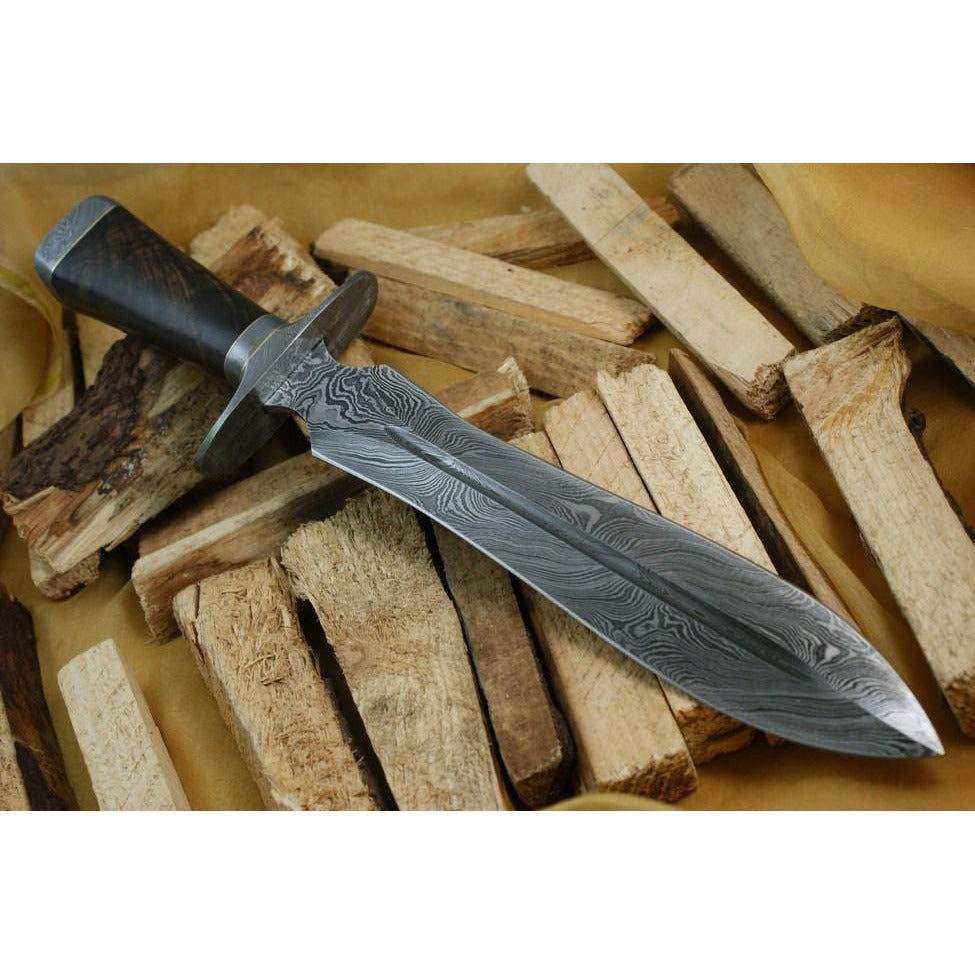 Custom Handmade Bowie Knife With Leather Sheath by Knife King