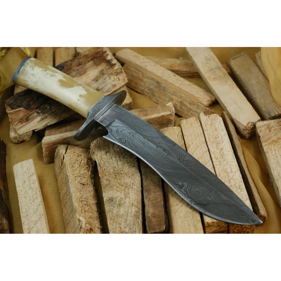 Custom Handmade Bowie Knife With Leather Sheath by Knife King