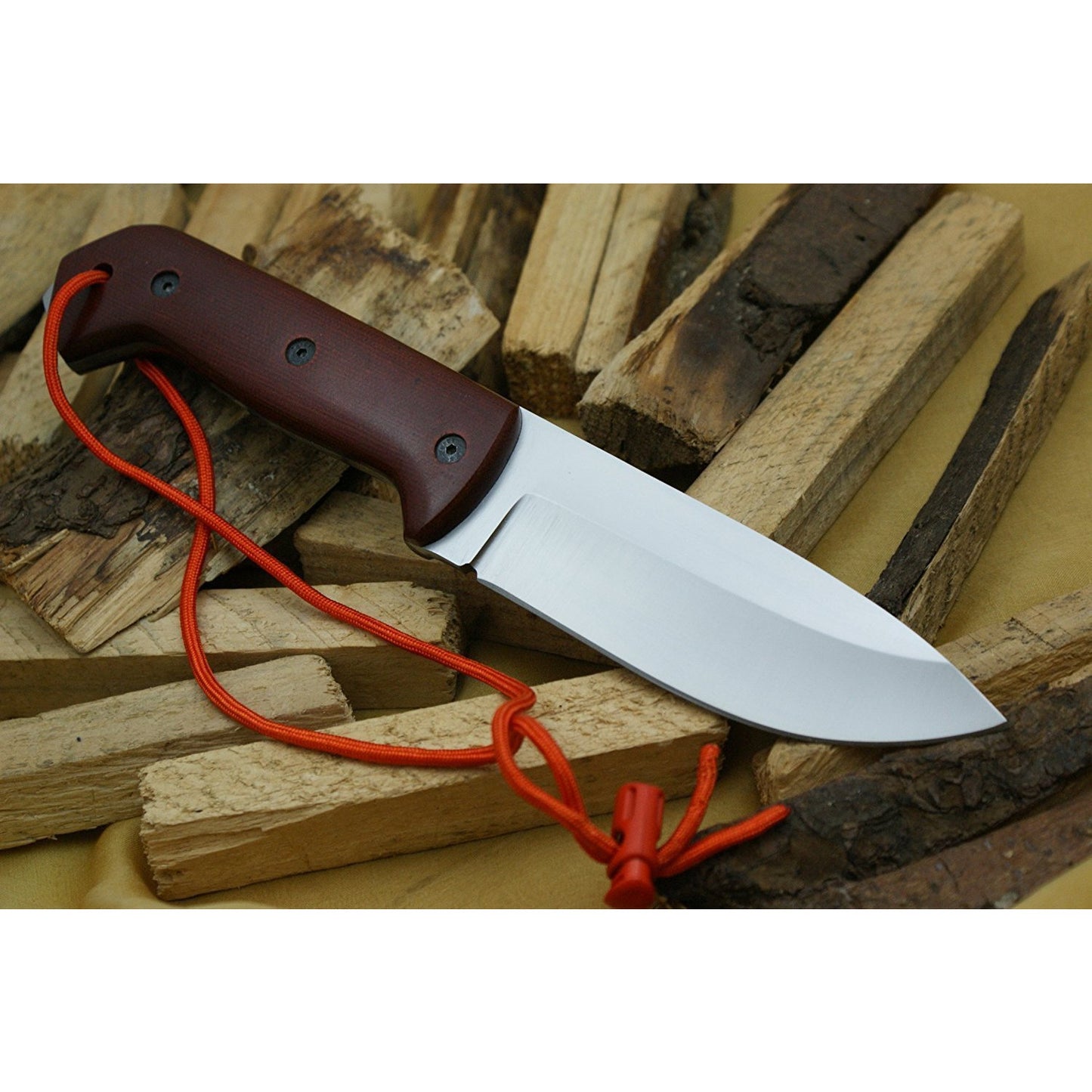 Custom Handmade Hunting Knife, D2 Blade, Comes With a Leather Sheath. by Knife King