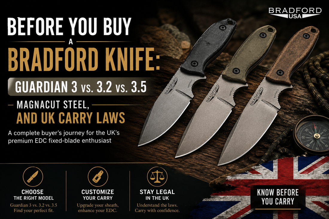 Before You Buy a Bradford Knife: Guardian 3 vs. 3.2 vs. 3.5, MagnaCut Steel, and UK Carry Laws