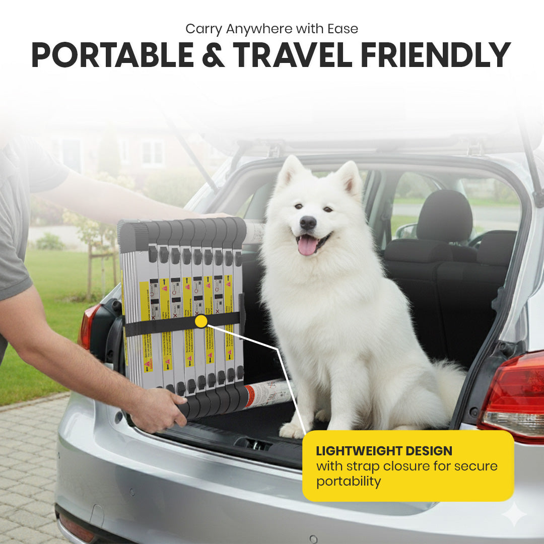 3.2M Telescoping Aluminium Ladder with Secure Locks, Adjustable Height, and Anti-Slip Feet by MZM Shopaco