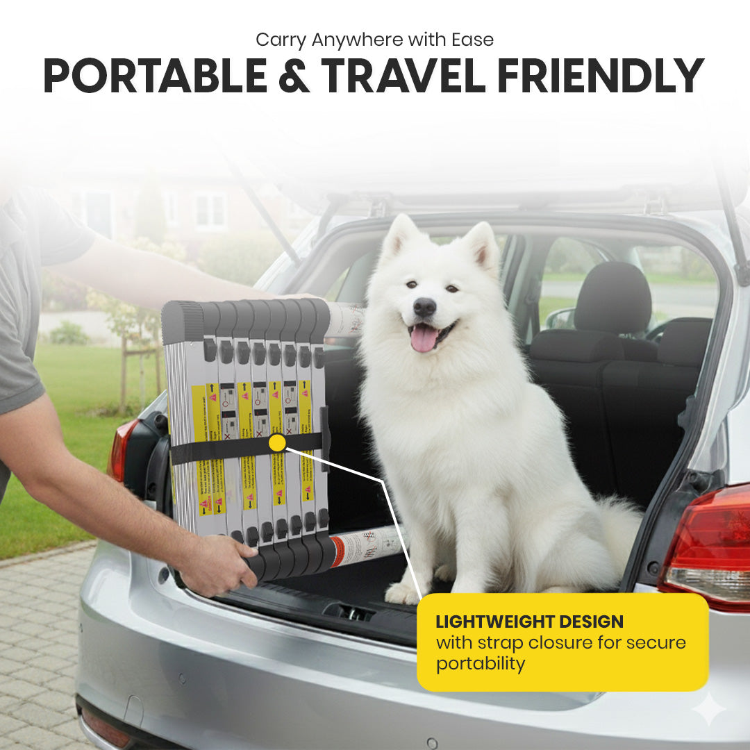 2.9M Telescopic Aluminium Ladder with Adjustable Height, Secure Locking System, and Anti-Slip Feet by MZM Shopaco