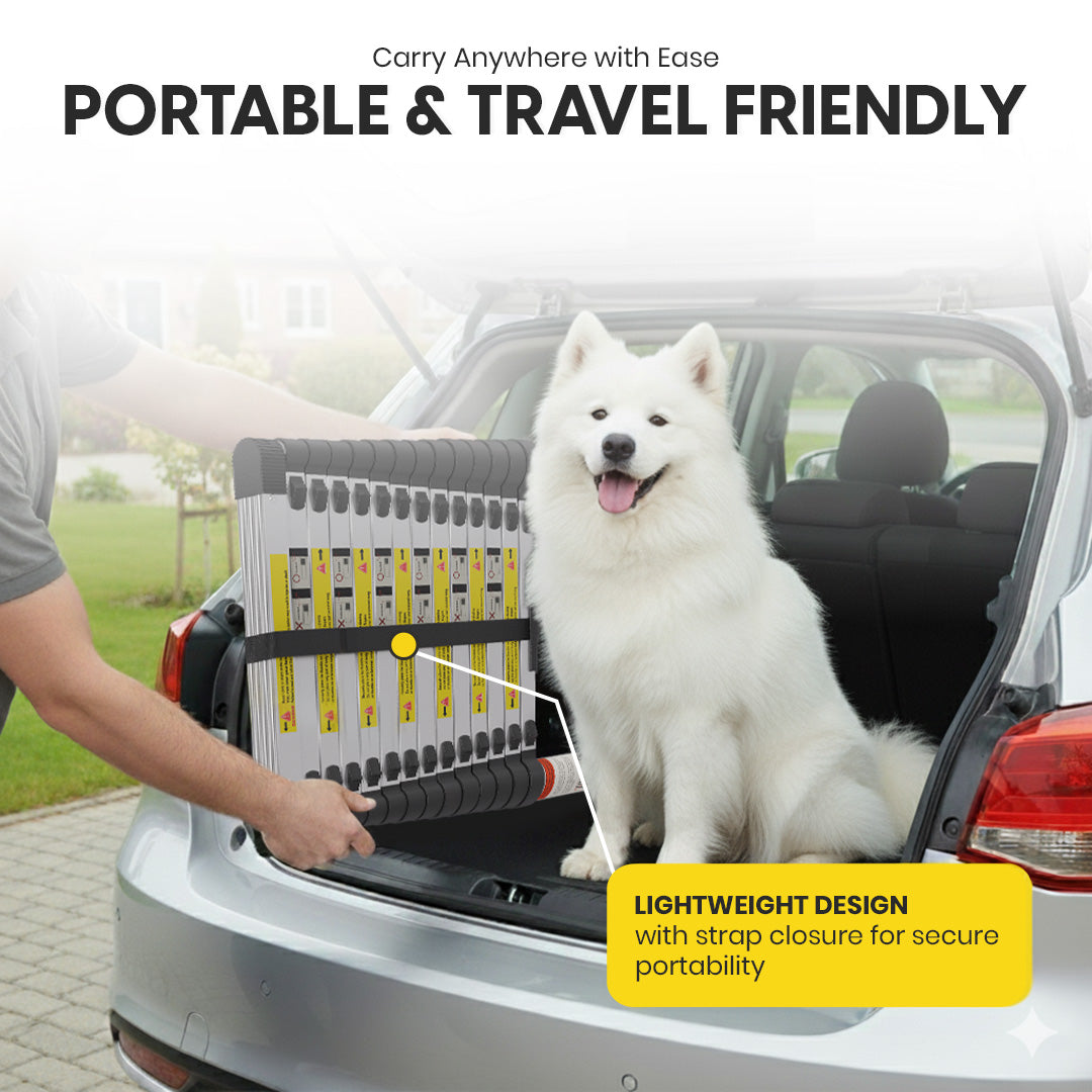 4.4M Telescoping Aluminium Ladder with Safety Locks, Adjustable Height, and Anti-Slip Feet by MZM Shopaco