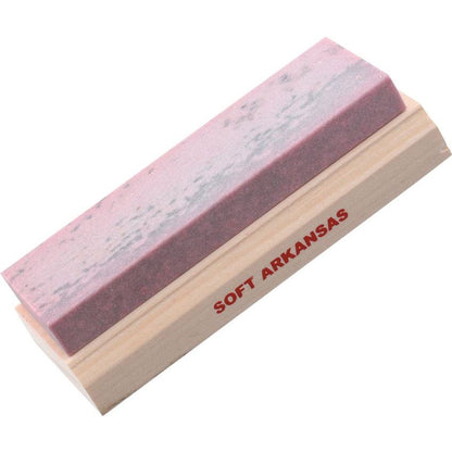 AC 5 Soft Arkansas Sharpning Oil Stone with Mounted On Oak Block
