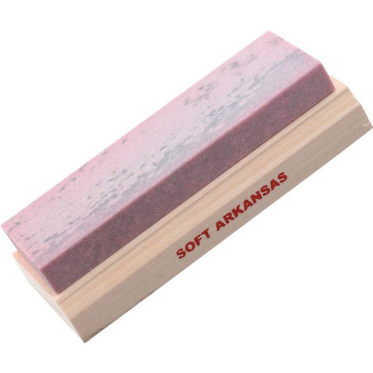 AC 5 Soft Arkansas Sharpning Oil Stone with Mounted On Oak Block
