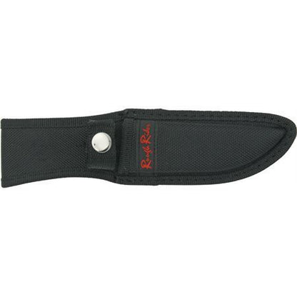 Rough Rider 844 Hunting Fixed Stainless Blade Knife with Burl Wood Handles
