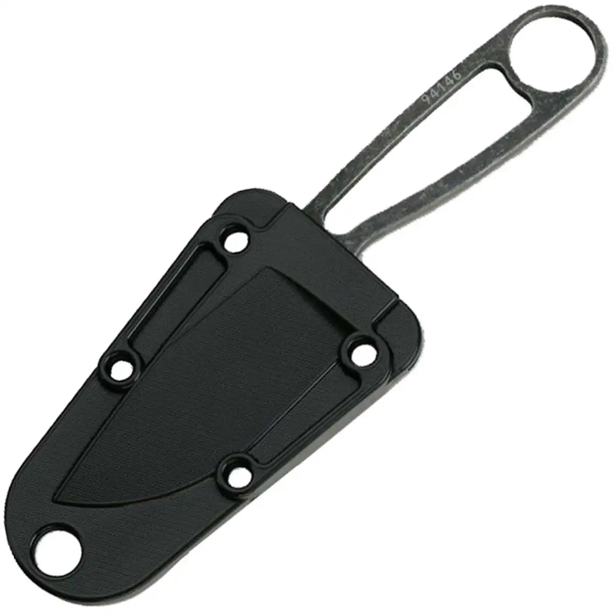 ESEE Izula-B-BO, Fixed Blade Neck Knife with Skeletized Handle - Black Oxide
