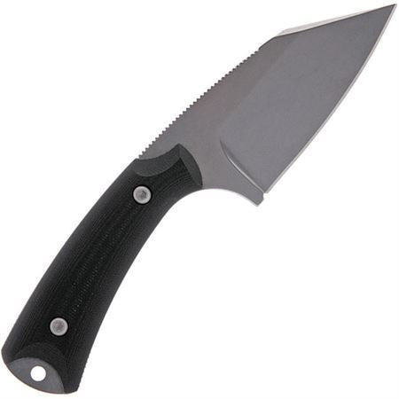 Akeron Knives 002 La Sanction by Bastinelli Fixed Blade Knife Black Handles