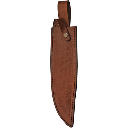 Pakistan 203413 Bowie Satin Fixed Blade Knife Pakkawood Leather Handles
