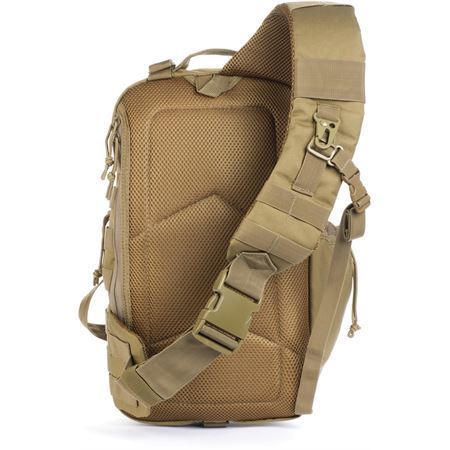 Red Rock 80201COY Coyote Rambler Sling Backpack with 600 Denier Construction & PVC Lining
