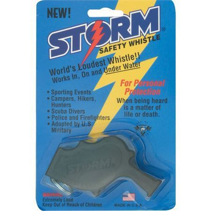 All Weather Whistles 1BK Storm Safety Whistle with Thermoplastic Construction
