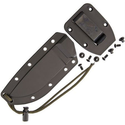 ESEE 4PB Model 4 Stainless Fixed Blade Knife with Black Linen Micarta Handles
