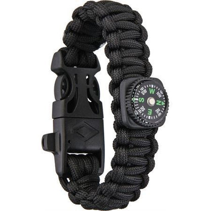 Explorer Compass 61 Paracord Bracelet with Compass Black
