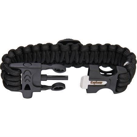 Explorer Compass 61 Paracord Bracelet with Compass Black
