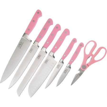 Hen & Rooster Seven Piece Kitchen Set Pink HRI-036