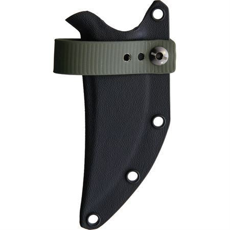 Bastinelli Creations 233 Chopper Black Fixed Blade Knife Black Handles
