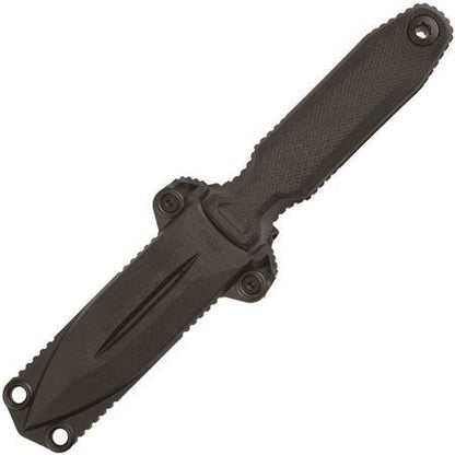 SOG 17610357 Pentagon FX Covert Black Fixed Blade Knife Black Handles
