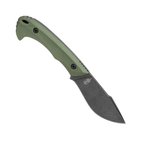 Buck N Bear Army Piranha Fixed Blade Knife OD Green G-10 (3.5" Black SW)
