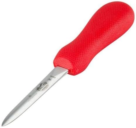 Victorinox 7.6399.3 New Haven Style Oyster Knife w/ 2 3/4" Blade, Red Supergrip Handle
