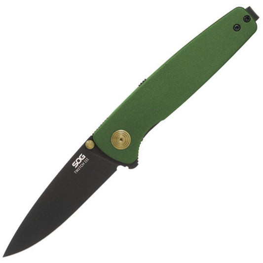 SOG Twitch III Linerlock A/O Grn SOG-11-15-04-43