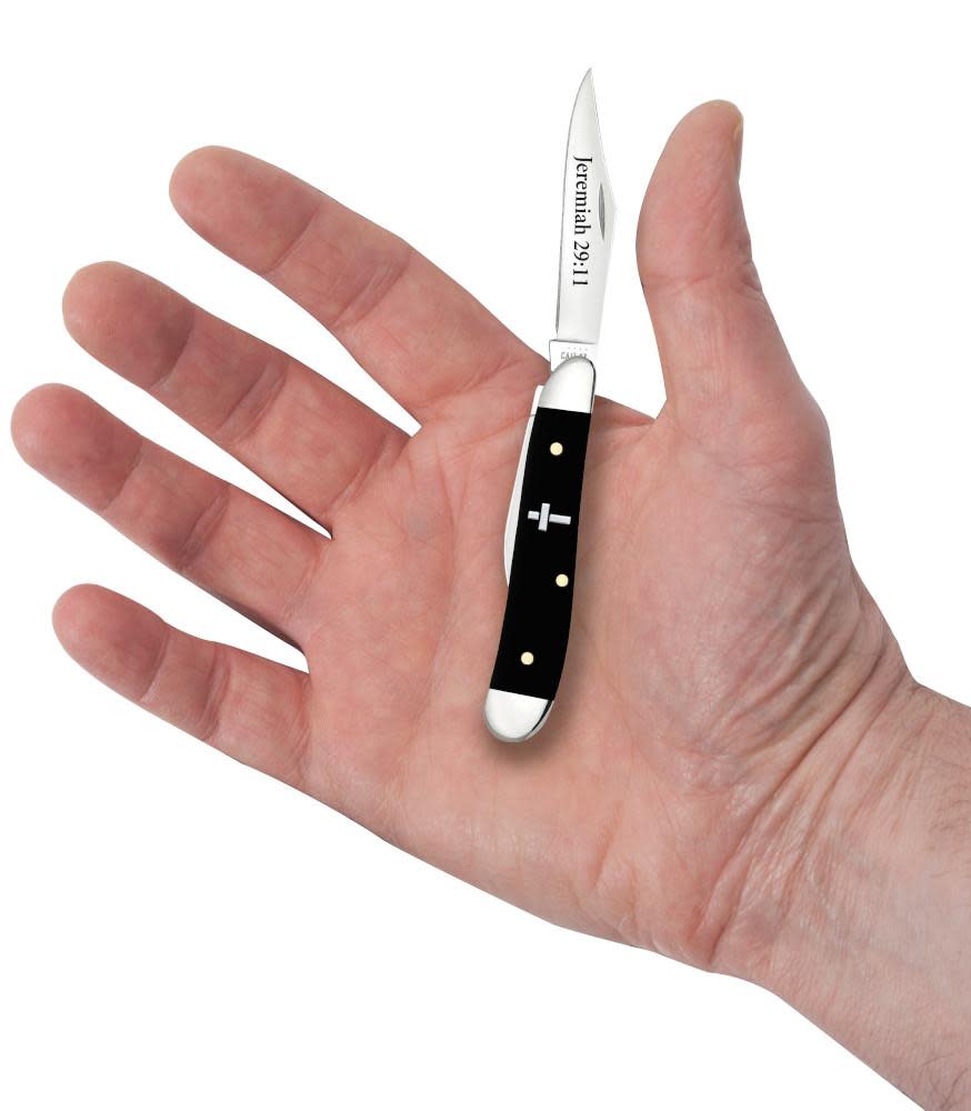 Case Peanut Religious Embellished Smooth Black Synthetic (2220 SS) 60866
