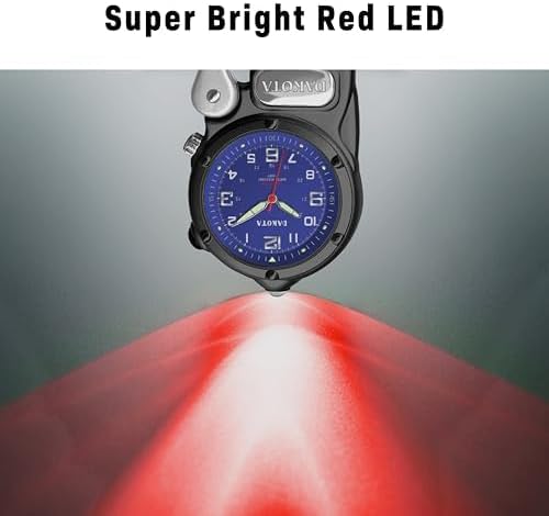 Dakota 3802 Mini Clip Microlight Watch With Blue Dial