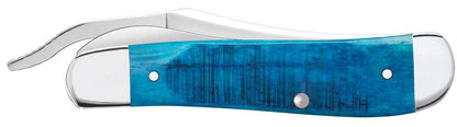 Case 25589 Russlock Knife Blue Jigged Bone Handle
