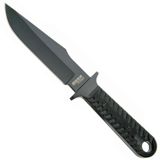 Bear Edge Bowie Fixed Blade Black G-10 w/Ballistic Sheath (5" Black) 61108
