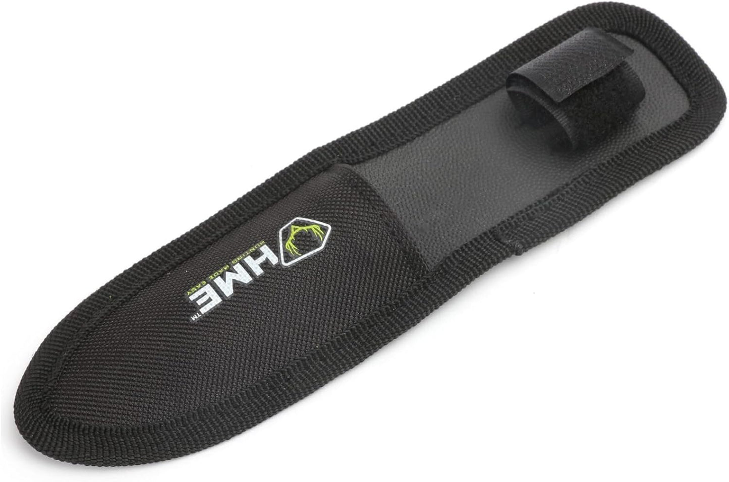 HME 01860 Caping Black Fixed Blade Knife Green Handles
