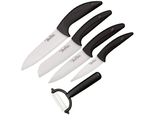 Benchmark K022 Five Piece Ceramic Kitchen Set with Rubber Handle