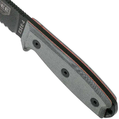 ESEE-4-Gray Micarta (4.5" Blk 1095) ESEE-4S-MB-B

