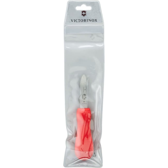 Victorinox 7.6399.3 New Haven Style Oyster Knife w/ 2 3/4" Blade, Red Supergrip Handle
