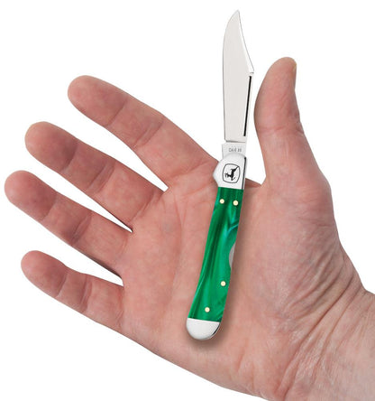 Case Cutlery Mini Copperlock John Deere Pocket Knife 3.6" Smooth Green Kirinite
