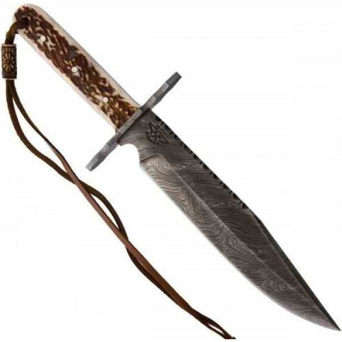 Old Forge 041 Damascus Hunter Fixed Blade Knife