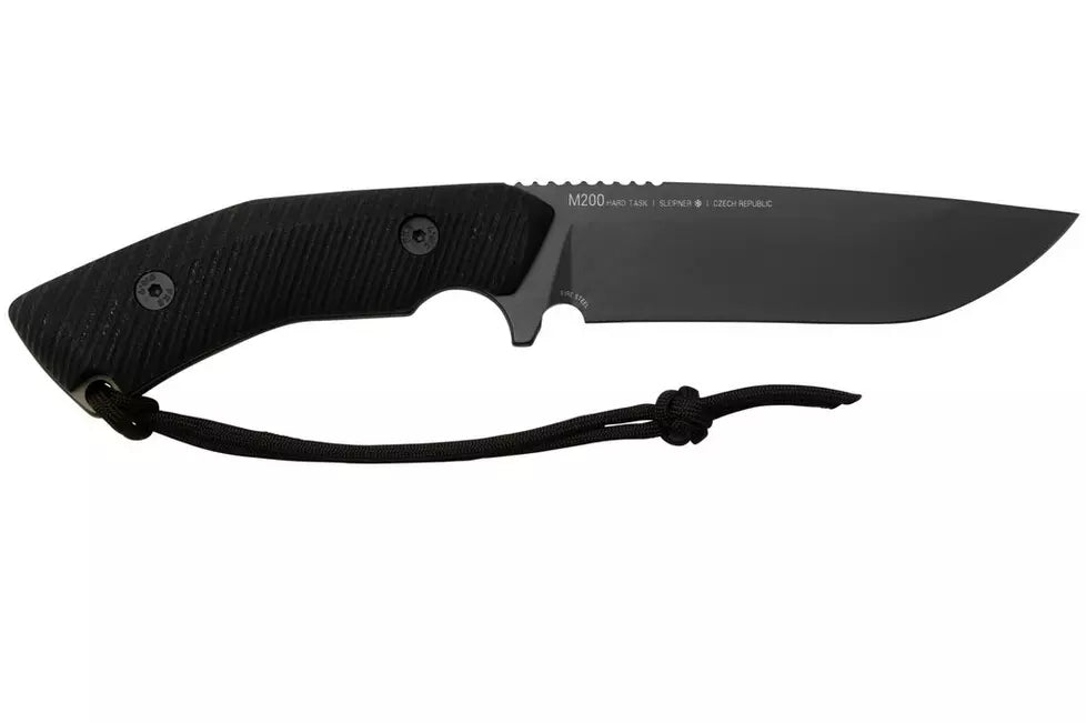 Acta Non Verba Knives M200 Hard Task Fixed Blade Knife Black G-10 (5.25" DLC)
