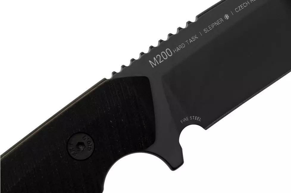 Acta Non Verba Knives M200 Hard Task Fixed Blade Knife Black G-10 (5.25" DLC)
