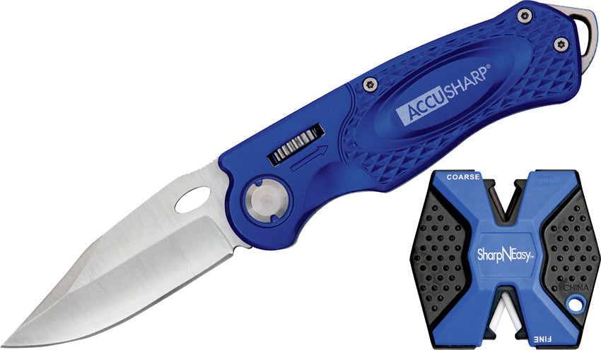 AccuSharp SharpNEasy Combo Blue 044C knife sharpener available at MJ Outdoors Gear UK