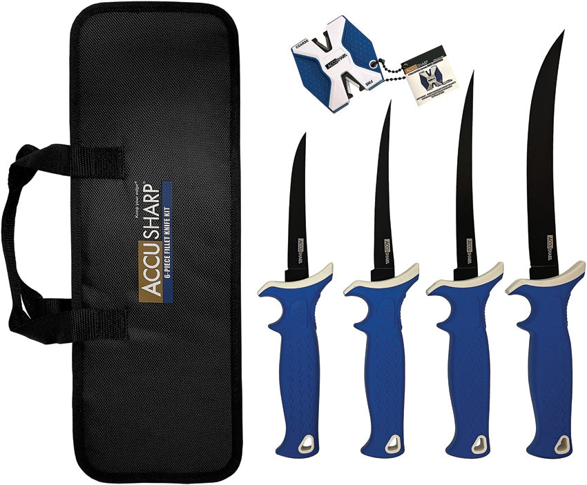AccuSharp Six Piece Fillet Knife Kit 737C knife kit available at MJ Outdoors Gear UK