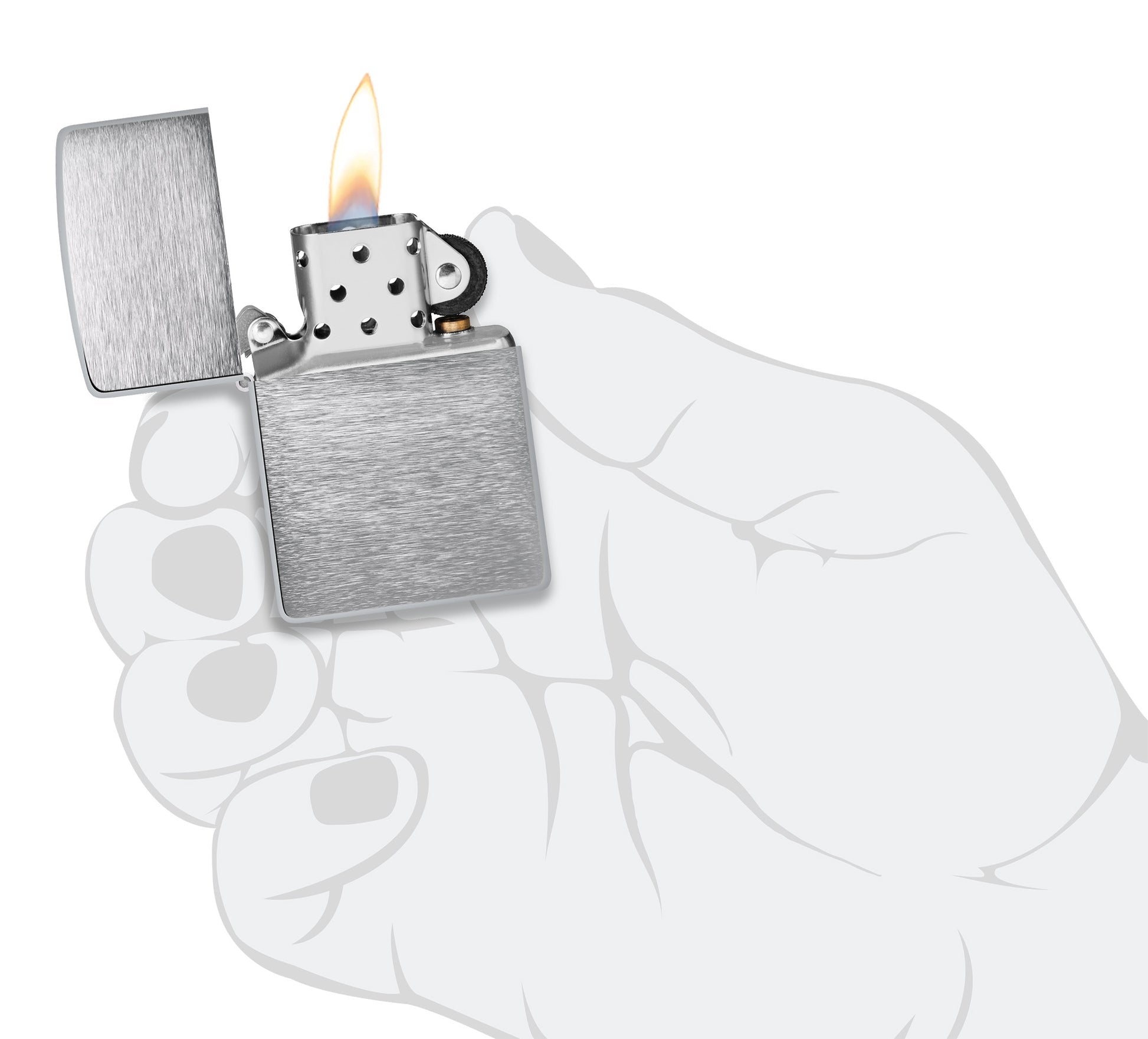 Zippo Armor® Brushed Chrome Windproof Lighter