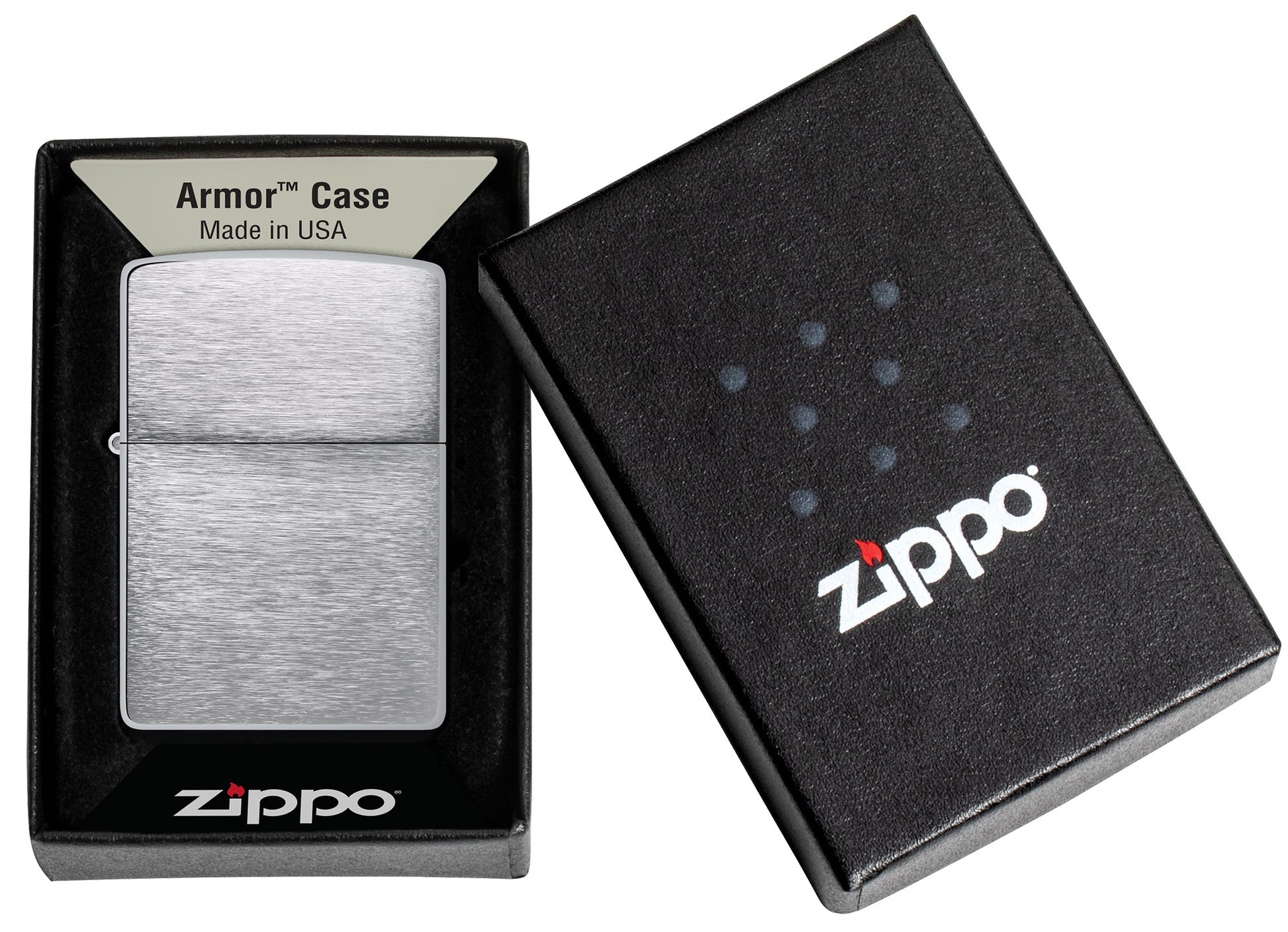 Zippo Armor® Brushed Chrome Windproof Lighter