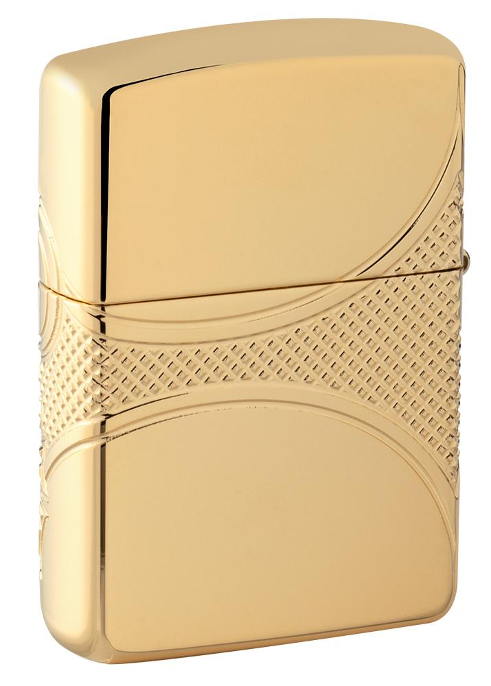 Zippo Armor® Fleur-de-lis Design High Polish Gold Plate